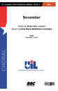 November TBB choral sheet music cover